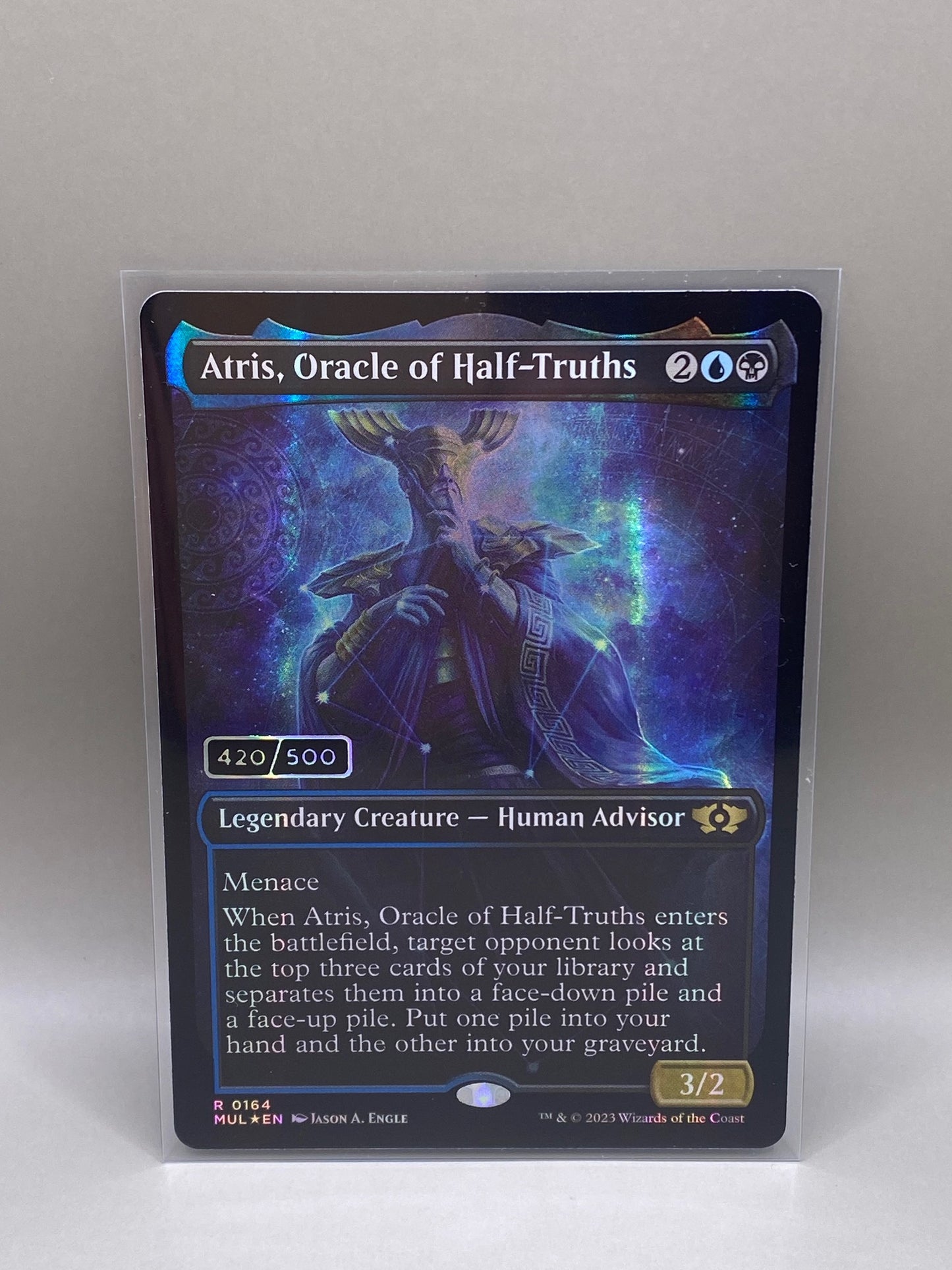*SOLD* Magic the Gathering 2023 Multiverse Legends 'Atris, Oracle of Half-Truths' Serialized Card #420/500