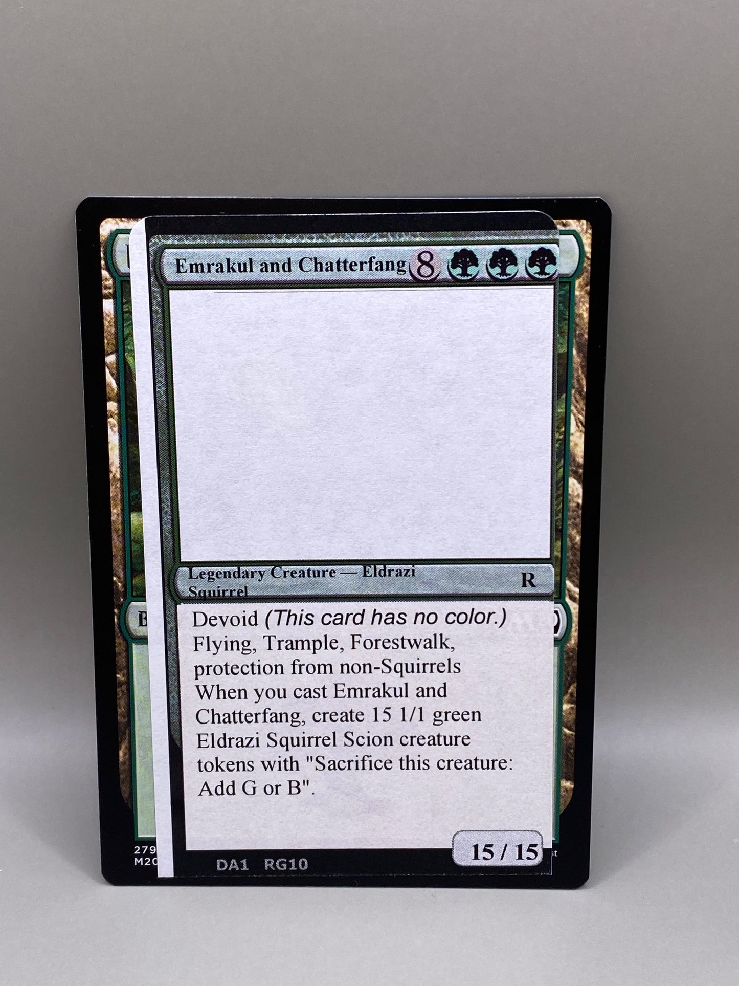 Magic the Gathering 2023 Magicon 'Emrakul and Chatterfang' Play Test Card