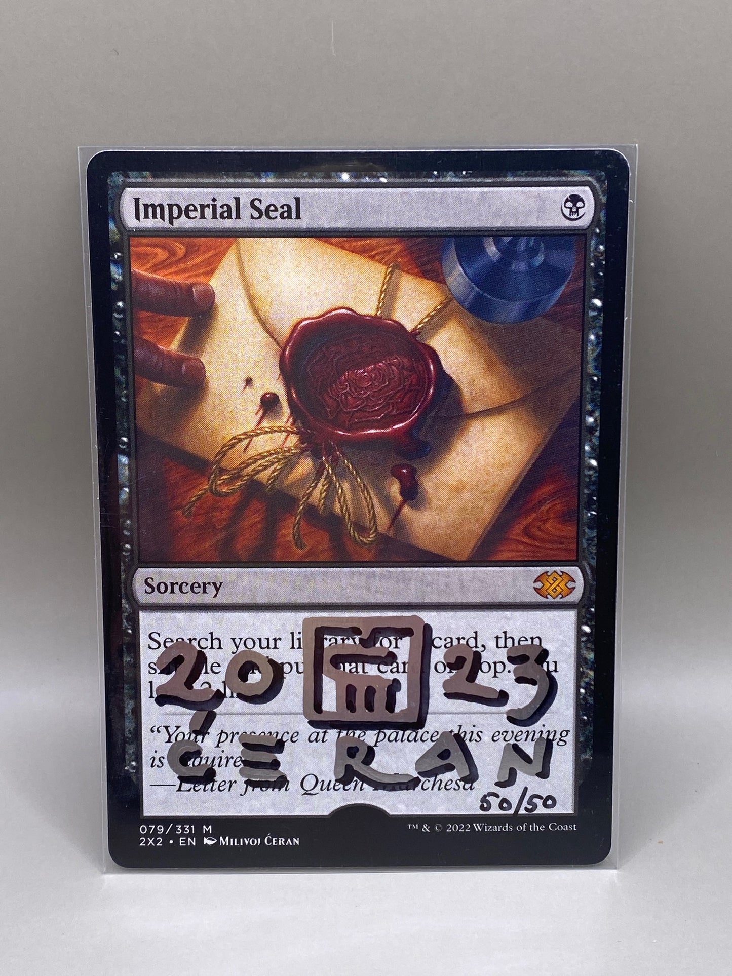 Magic the Gathering 2022 Double Masters 'Imperial Seal' Arist Proof by Milivoj Ceran