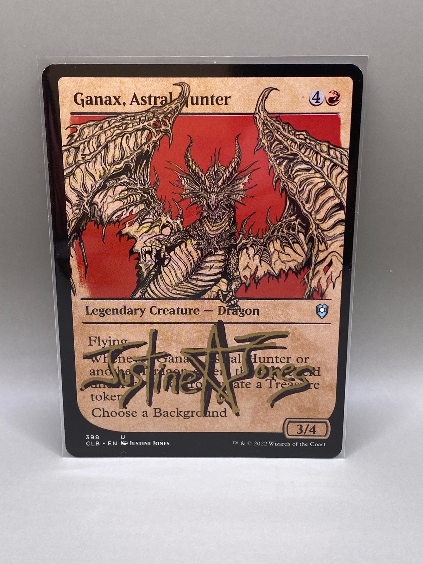 Magic the Gathering 2022 Battle for Baldur's Gate 'Ganax, Astral Hunter' Artist Proof by Justine Jones