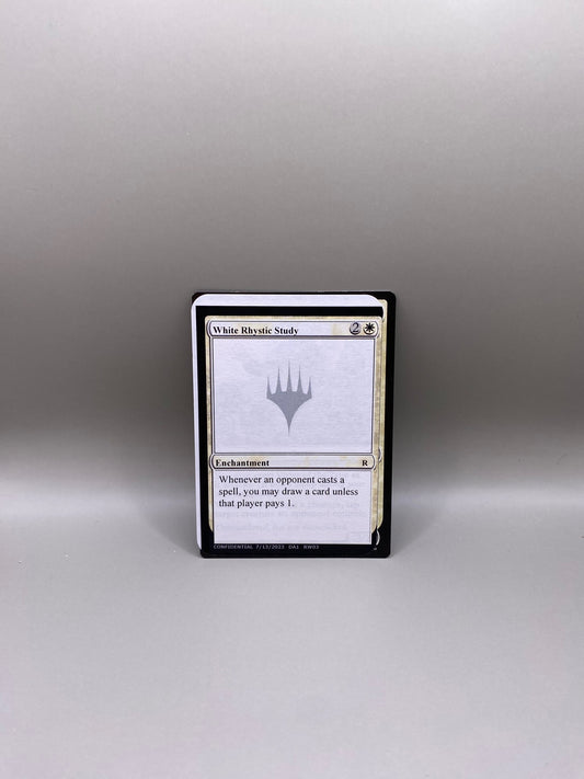 Magic the Gathering 2023 Magicon 'White Rhystic Study' Play Test Card