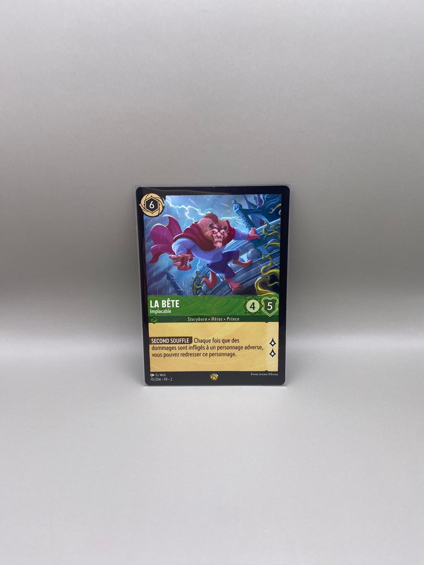 Lorcana 2023 Floodborn 'The Beast Relentless/La Bete Implacable' French Language Card